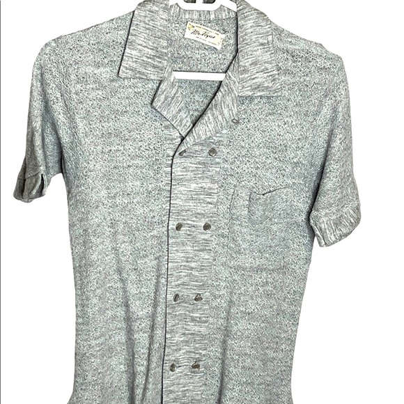 Vintage 60s 1960s Doubleknit Button Front Short Sleeve Sweater by Mr Vegas!